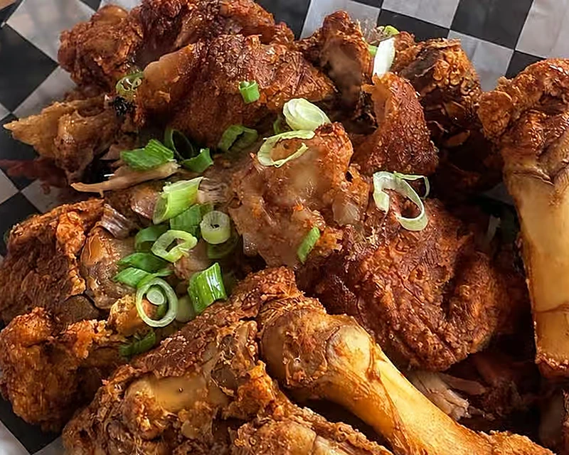 Crispy pata deep-fried pork hock at Kalan Restaurant, 1449 Arlington Street, Winnipeg